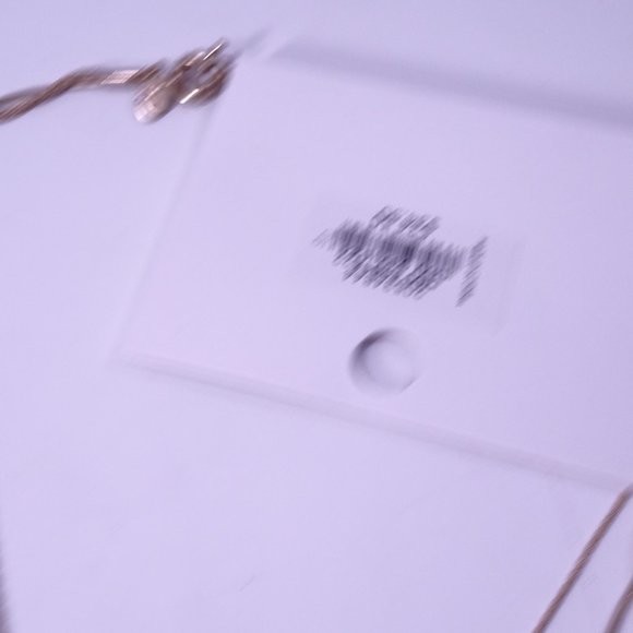 Ann Taylor LOFT Brushed Gold Hexagon Fire Three Layer Necklace NWT $34.50 - Picture 6 of 6